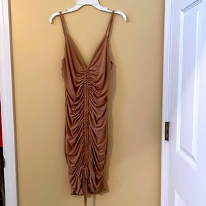 Tiger Mist ruched body con dress